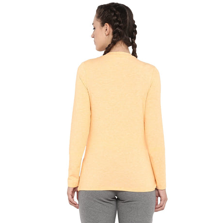 Alcis Women Orange Solid Round Neck T-shirt | Alcis