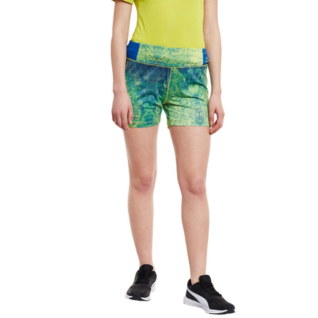 Alcis Women Blue Printed Slim Fit Sports Shorts | Alcis