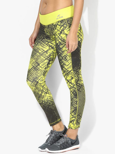 Alcis Womens Printed Multi Color Legging ALWPA003022 | Alcis