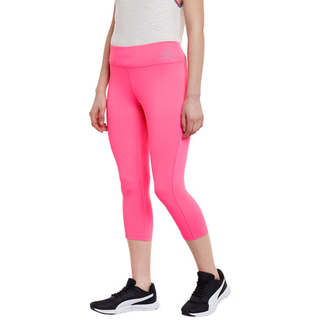 Alcis Women Solid Pink Tights | Alcis