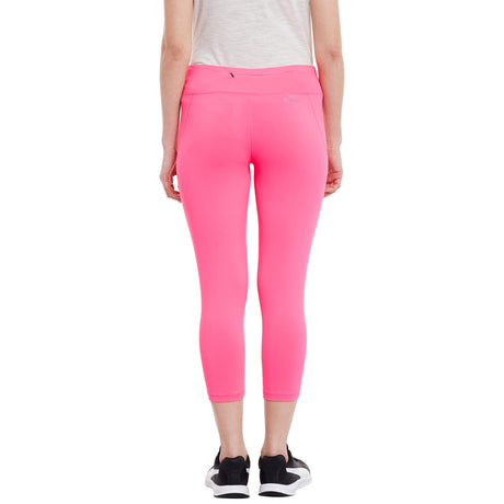 Alcis Women Solid Pink Tights | Alcis