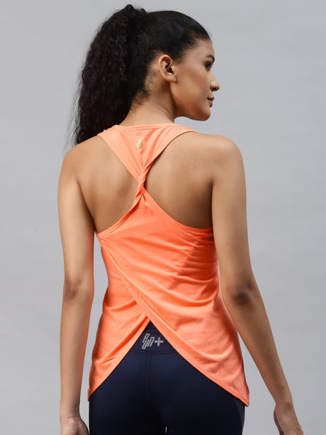Alcis Women Orange Printed Tank Top | Alcis