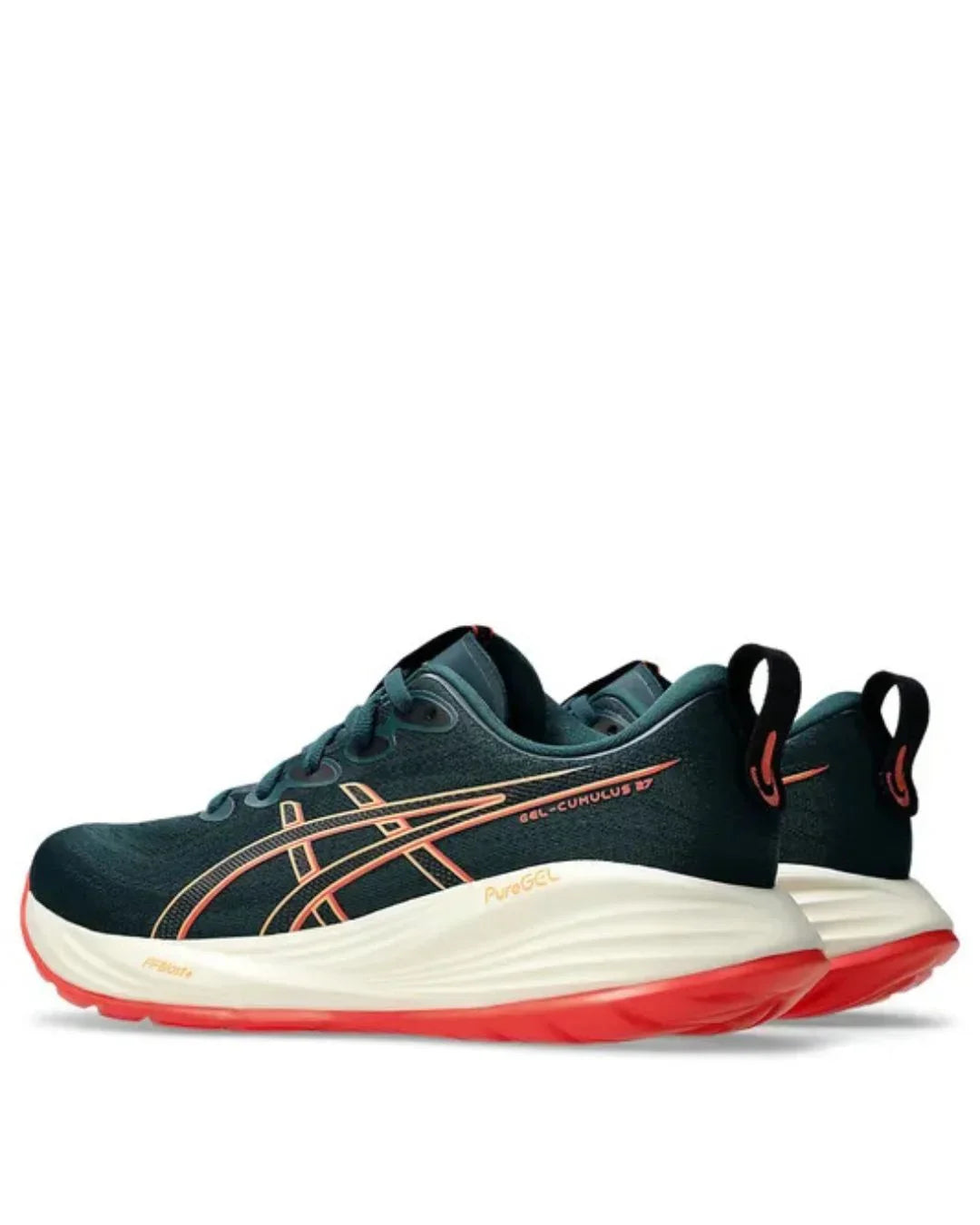 ASICS Gel Cumulus 27 Men Running Shoes - Saxon Green/Coral Reef