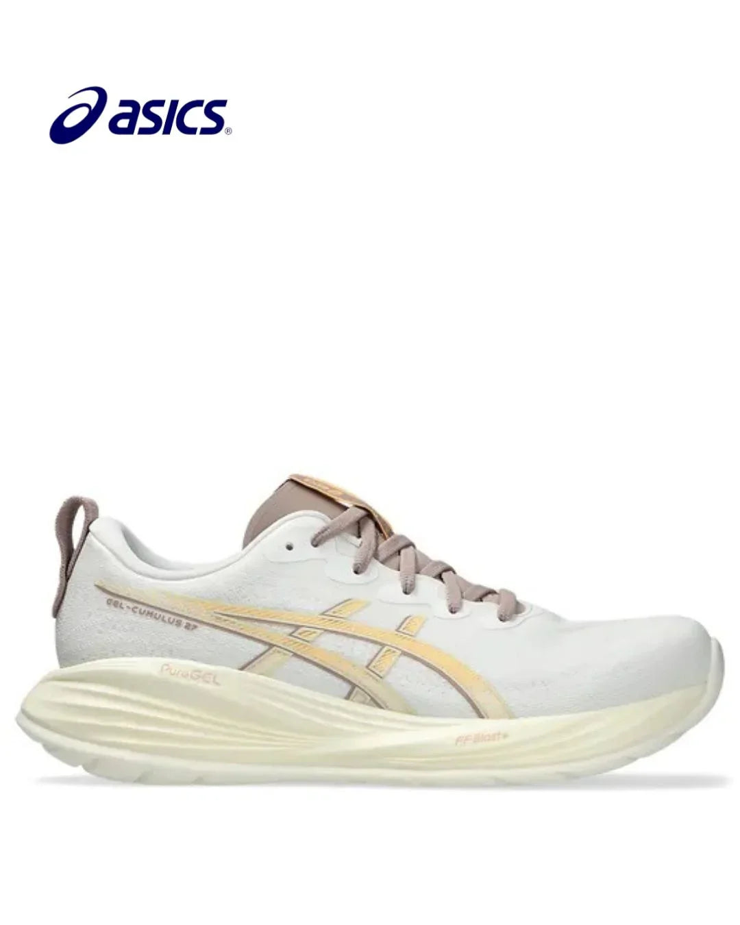 ASICS Gel Cumulus 27 Men Running Shoes - White/Fawn