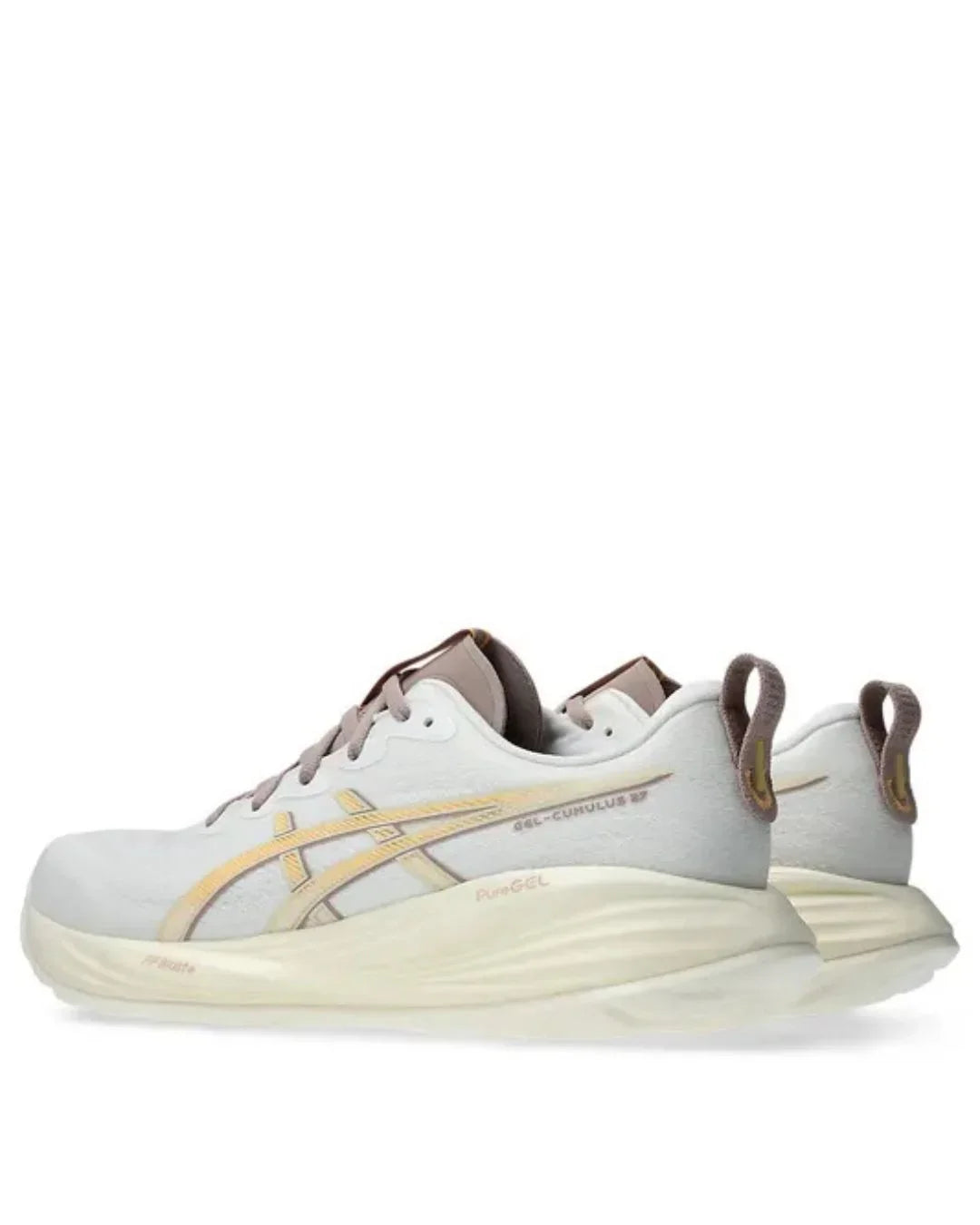 ASICS Gel Cumulus 27 Men Running Shoes - White/Fawn