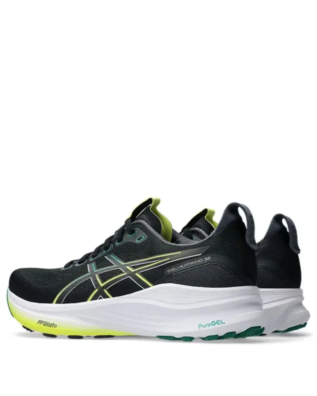 ASICS Gel Kayano 32 Men Running Shoes - Black/Jasper Green