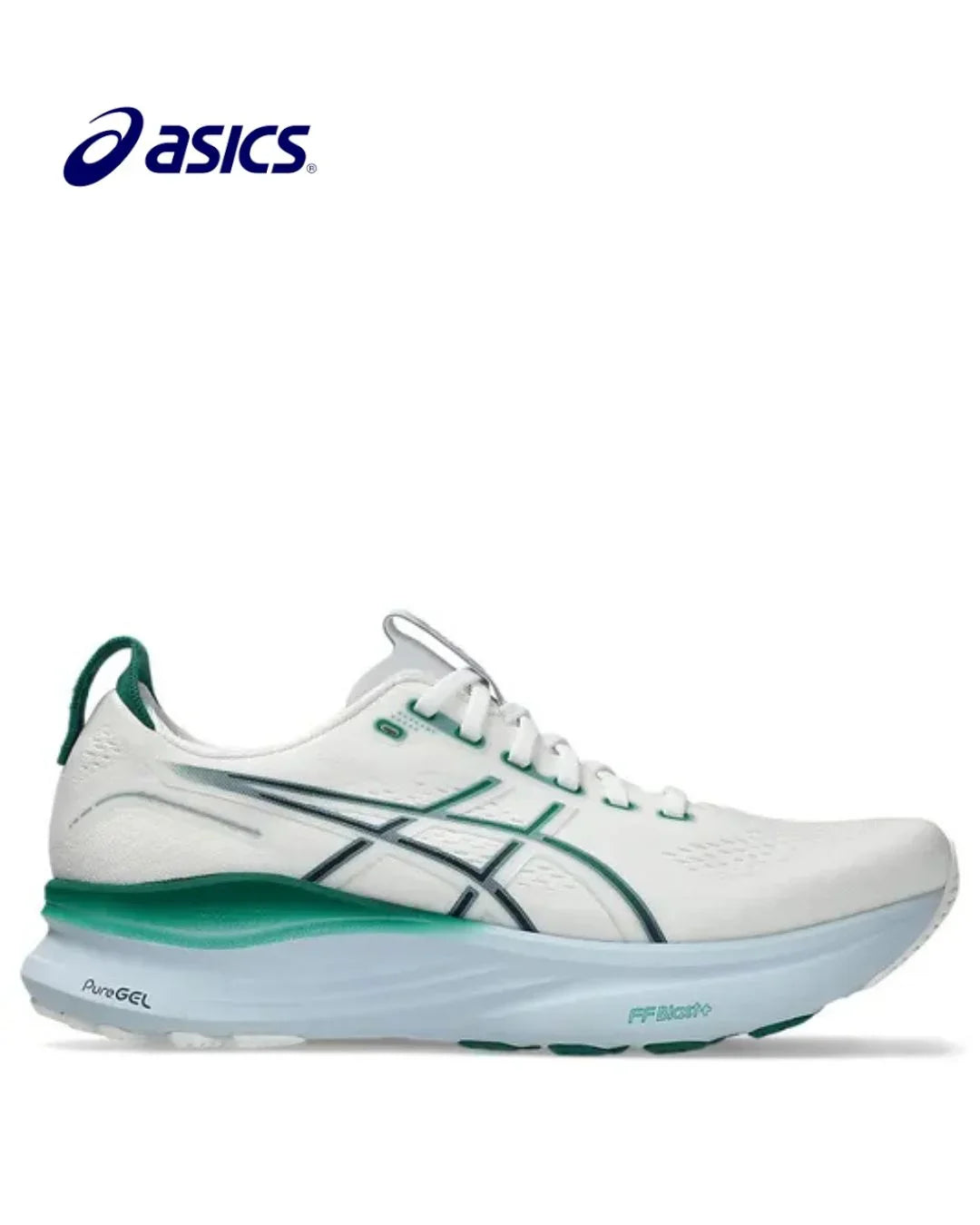 ASICS Gel Kayano 32 Men Running Shoes - White/Jasper Green