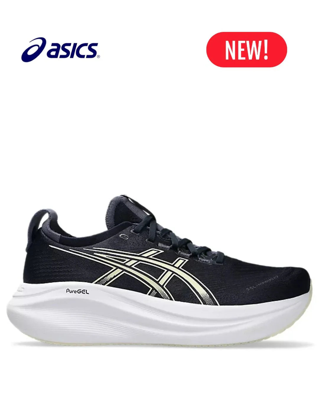 ASICS Gel Nimbus 27 Men Running Shoes - Midnight/Vanilla