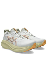 ASICS Gel Nimbus 27 Men Running Shoes - White/Fawn