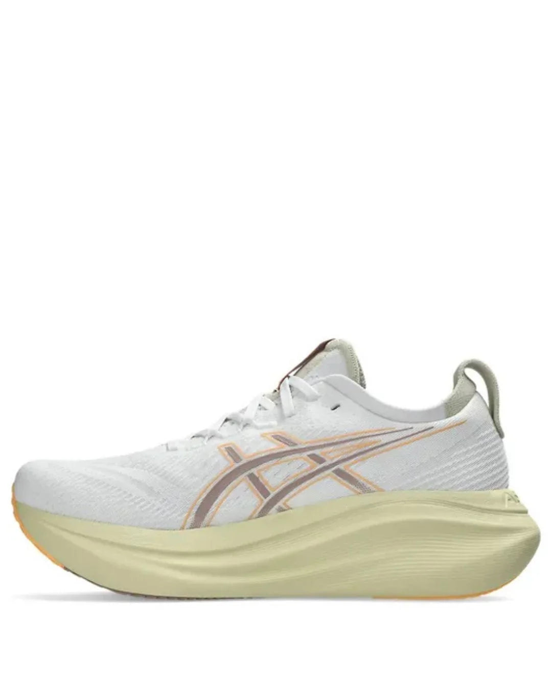 ASICS Gel Nimbus 27 Men Running Shoes - White/Fawn