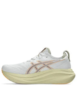 ASICS Gel Nimbus 27 Men Running Shoes - White/Fawn