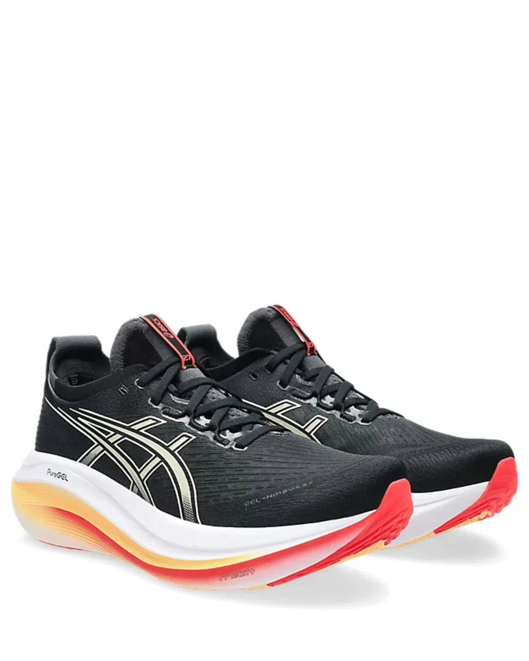 ASICS Gel Nimbus 27 Men Running Shoes - Black/Khaki