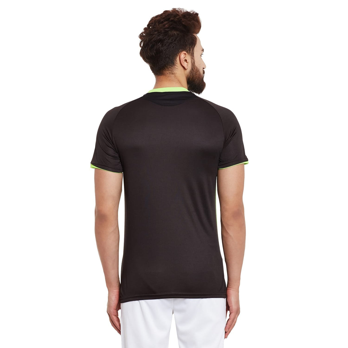 Alcis Men Black Printed Round Neck T-shirt