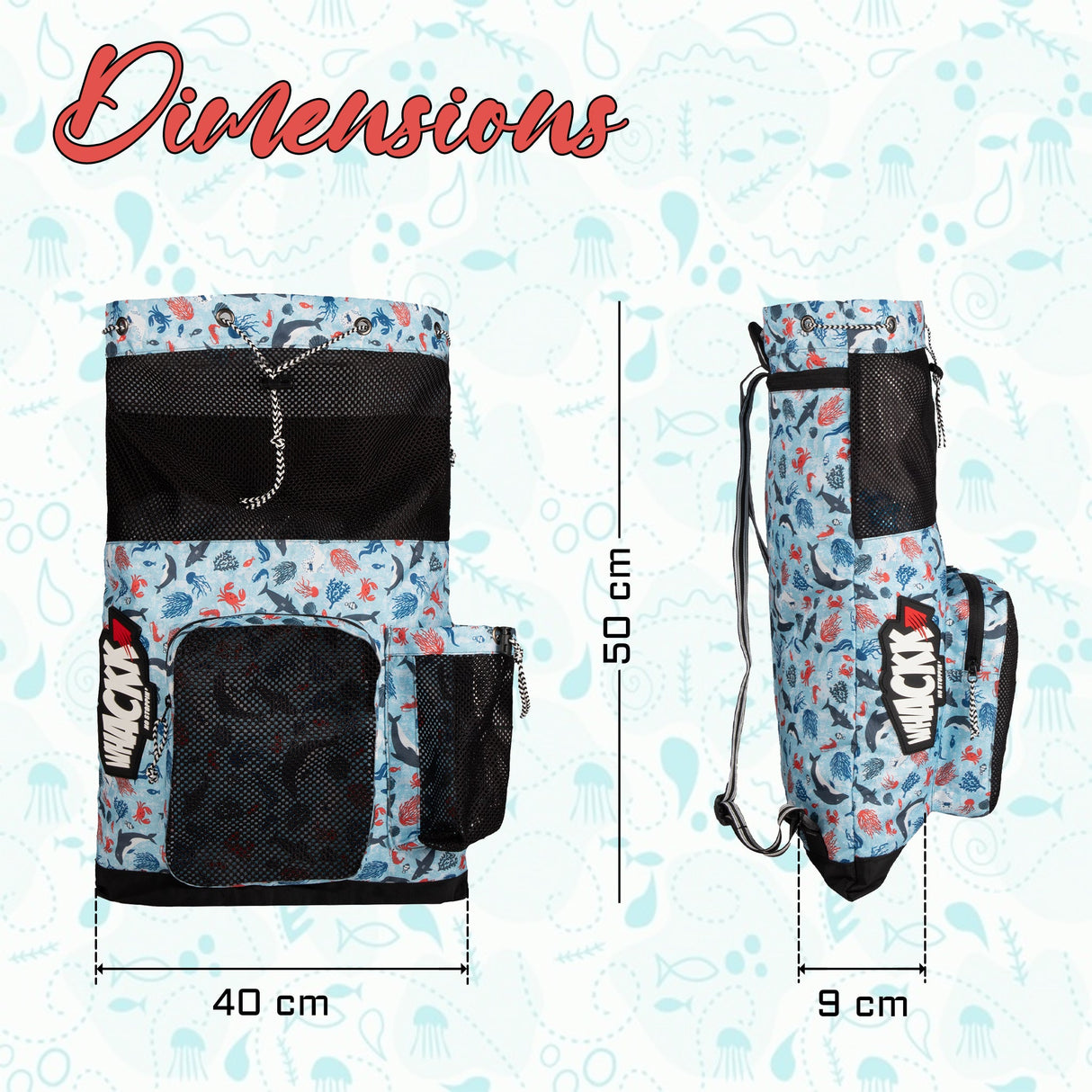 Aqua Arctic Unisex Swimming Bag |Water Sports |Dry Bags |Wet Pocket |Accessories |Beach Bag |Storage Swim Gym Gears |Drawstring Backpack |Netball Backpack | Pocket for Cap and Goggles