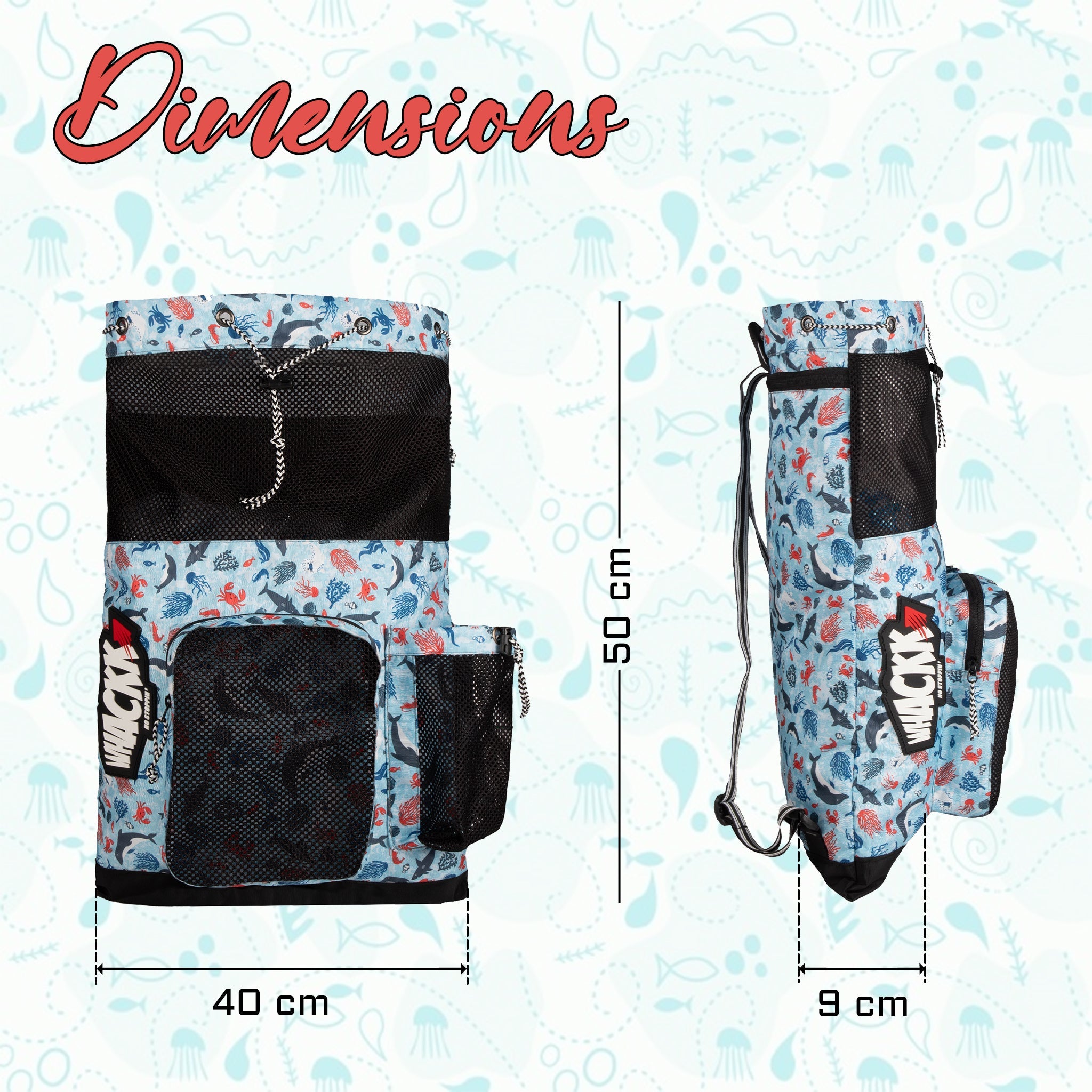 Aqua Arctic Unisex Swimming Bag |Water Sports |Dry Bags |Wet Pocket |Accessories |Beach Bag |Storage Swim Gym Gears |Drawstring Backpack |Netball Backpack | Pocket for Cap and Goggles