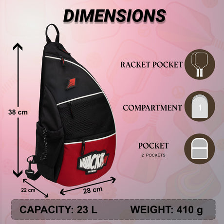 Stance Red 23 L Pickleball / Table Tennis TT Bag
