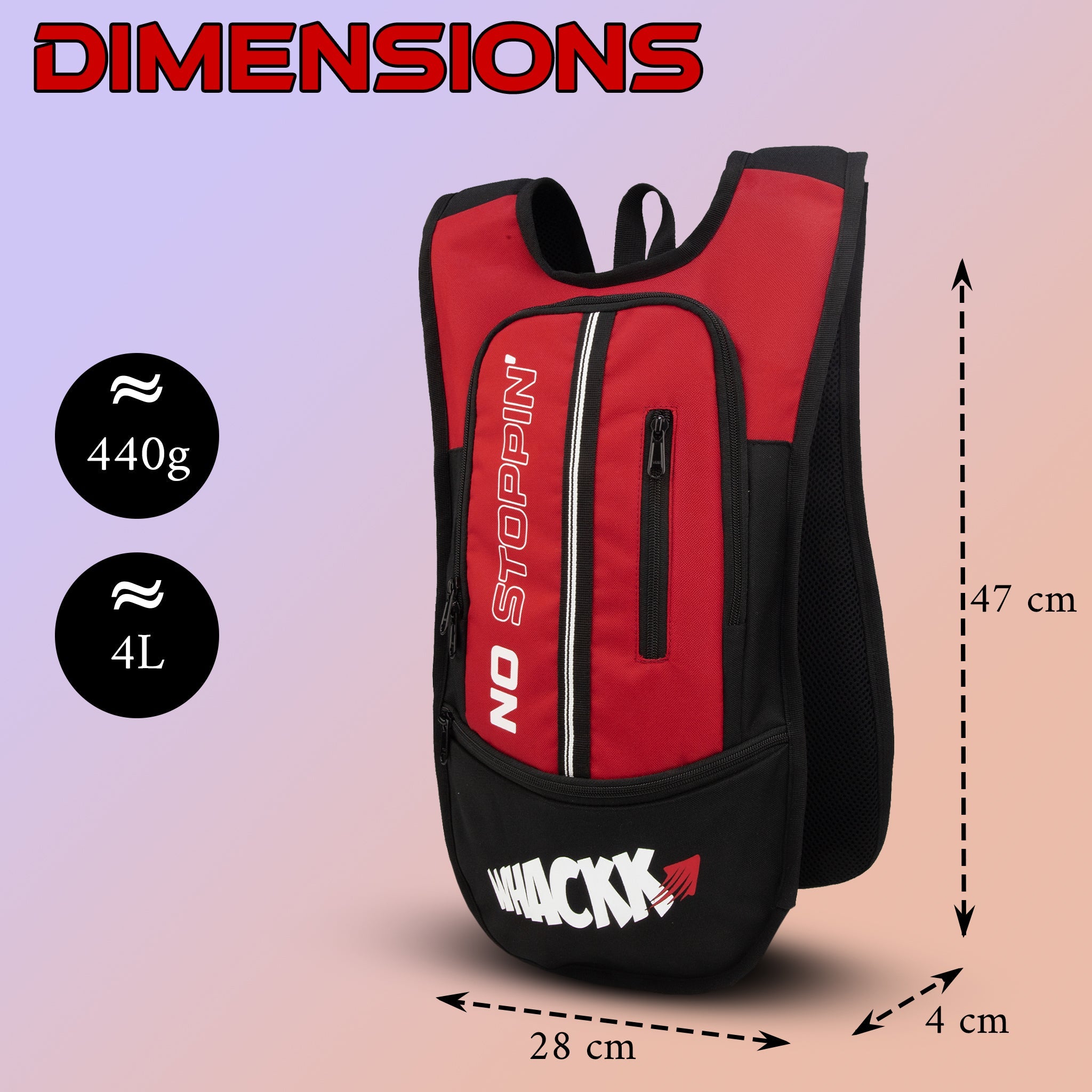Marathon Red Running Bag |Unisex Camping & Hiking | Hydration Pouch Compartment Connecting Water ducts Pockets |Waist Packs| Motorcycle Trekking Outdoor