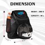 Storm Soccer Black Football Equipment Bag | Sports Men Boys Drawstring Backpack | Mobile Bottle Holder Pocket | Gym Bag