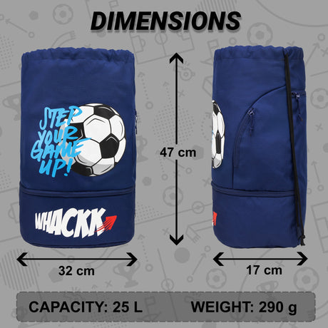 Blitz Blue Soccer| Football Equipment Bags| Basketball Volleyball Throwball Drawstring Backpack Bags| Shoes Mobile Bottle Holder Pocket| Sports Men Boys Bag| Dori Backpack |Gym Bag| Kitbag Kit Bag