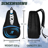Ace Navy Black 28L Unisex Lightweight Stylish Tennis Badminton Squash Equipment Kit Bag | Shuttle Bag |Shoe Pocket| Backpack Style | Spacious Storage Compartment| Rackets Tennis-6 Badminton-8