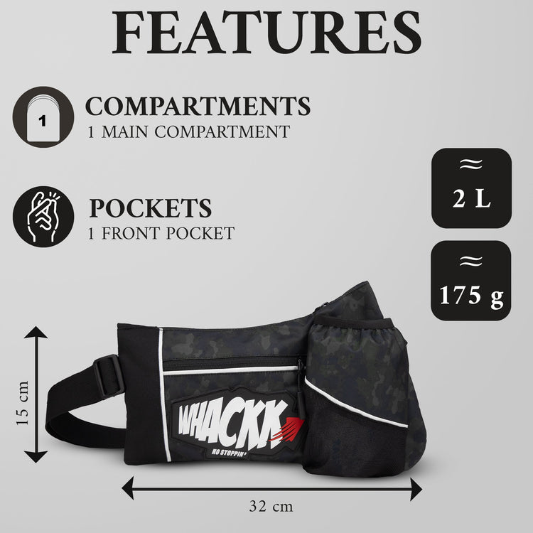 Alpine Wild Moss 2L Waist Bag / Marathon / Running / Fitness / trekking / hiking / camping / Lightweight Unisex
