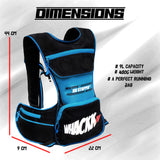 Whizz Black Blue Running Bag |Unisex Camping & Hiking | Hydration Pouch Compartment w. Connecting Water ducts Pockets |Exercise & Fitness|Motorcycle Trekking Outdoor