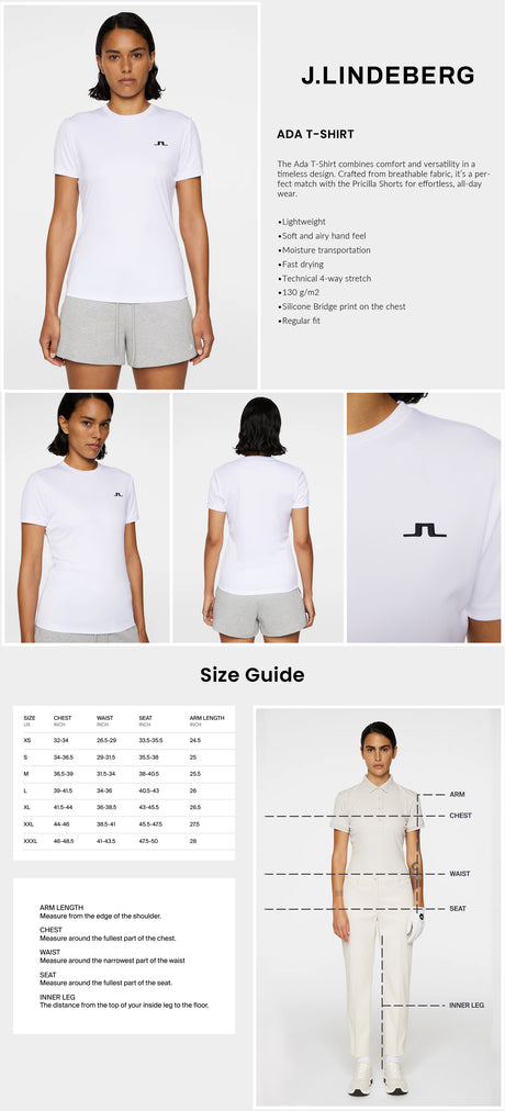 J Lindeberg Women’s Ada T-Shirt - White