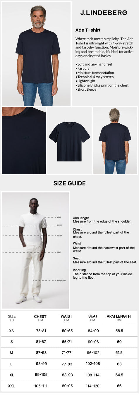 J Lindeberg Men's Ade T-shirt - JL Navy