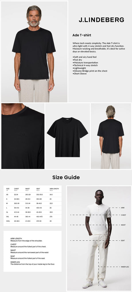 J Lindeberg Men's Ade T-shirt - Black