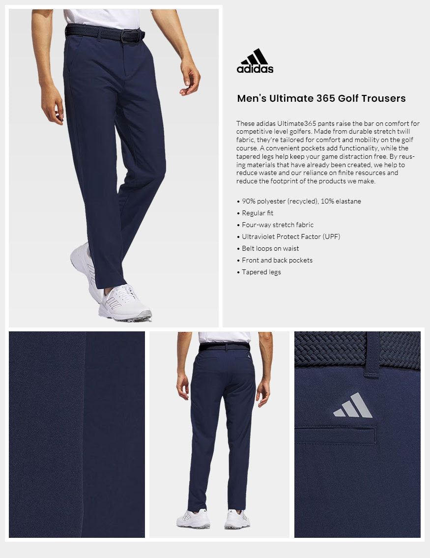 Adidas Men's Ultimate 365 Golf Trousers - Collegiate Navy