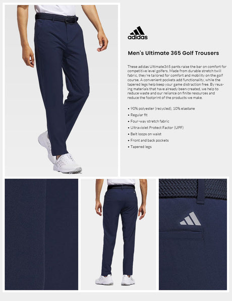 Adidas Men's Ultimate 365 Golf Trousers - Collegiate Navy