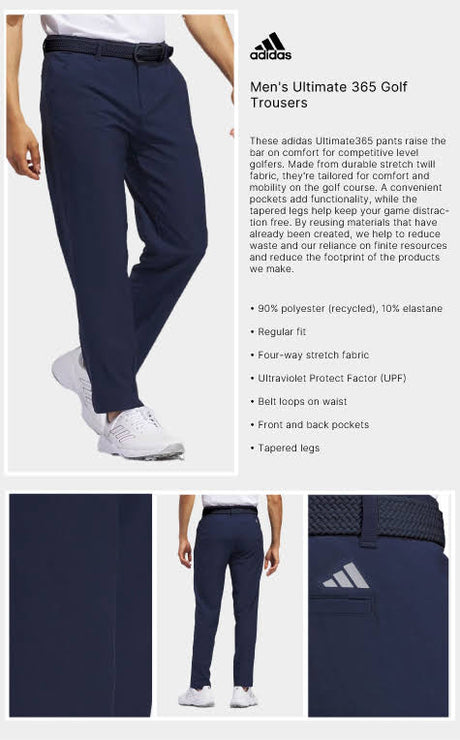 Adidas Men's Ultimate 365 Golf Trousers - Collegiate Navy