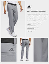 Adidas Men's Ultimate 365 Golf Trousers - Grey Three