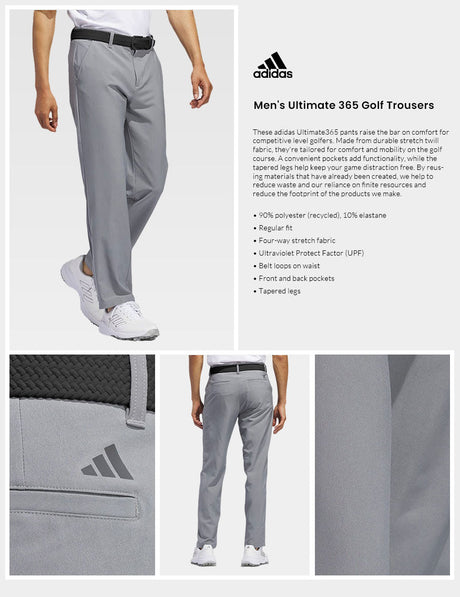 Adidas Men's Ultimate 365 Golf Trousers - Grey Three