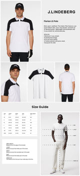 J Lindeberg Men's Anders Golf Polo - White
