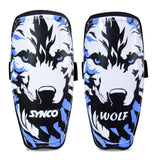 Synco Wolf Shin Guard | Professional Shin Guard with Double Velcro Adjustable Strap | Medium Size (Pack of 2)