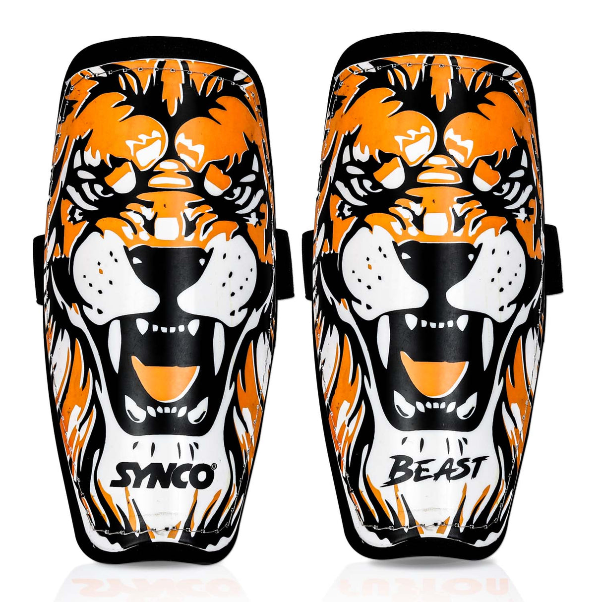 Synco Beast Shin Guard with Velcro Adjustable Strap (Pack of 2)