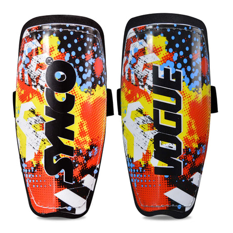 Synco Vogue Shin Guard | Professional Shin Guard with Double Velcro Adjustable Strap | Medium Size (Pack of 2) - Shin Guards