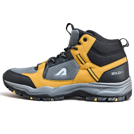 Trail King Hiking Shoes - Yellow | Boldfit