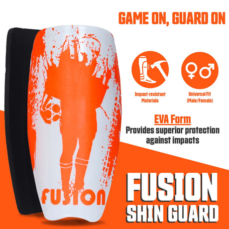 Synco Fusion Shin Guard for Football | Professional Slipin Shin Guard | Medium Size (Pack of 2)