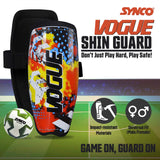 Synco Vogue Shin Guard | Professional Shin Guard with Double Velcro Adjustable Strap | Medium Size (Pack of 2)