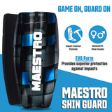 Synco Maestro Shin Guard For Football | Slipin Shin Guard | Medium Size (Pack of 2)