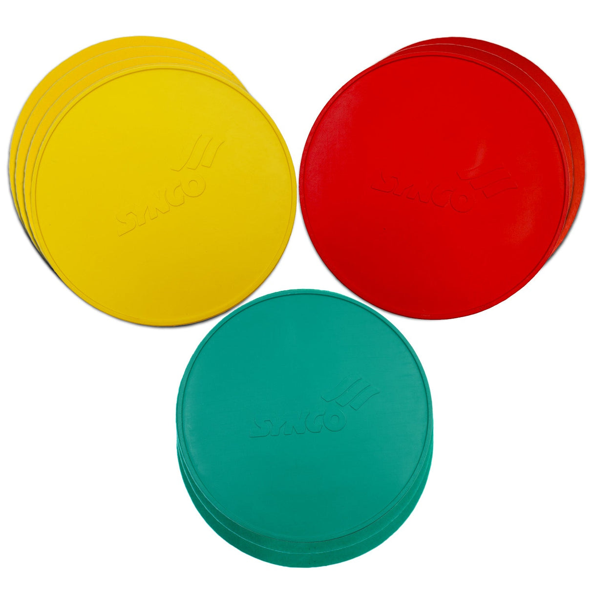 Synco Spot Rubber Markers 8 Inch (Set of 10) Multicolor
