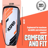 Synco Asper Shin Guard | Professional Shin Guard with Double Velcro Adjustable Strap | Medium Size (Pack of 2)