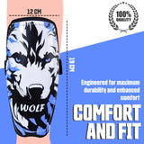 Synco Wolf Shin Guard | Professional Shin Guard with Double Velcro Adjustable Strap | Medium Size (Pack of 2)
