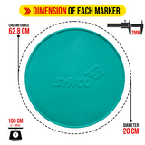 Synco Spot Rubber Markers 8 Inch (Set of 10) Multicolor