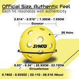 Synco Pickleball Ball S26 | High Performance Indoor Pickleball | Set of 6