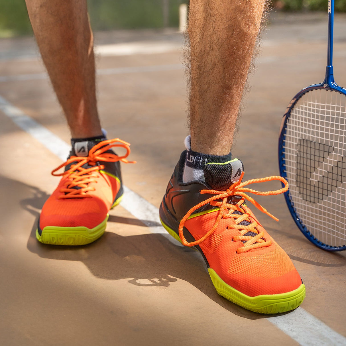 Inferno Mens Badminton Shoes - Orange-Black