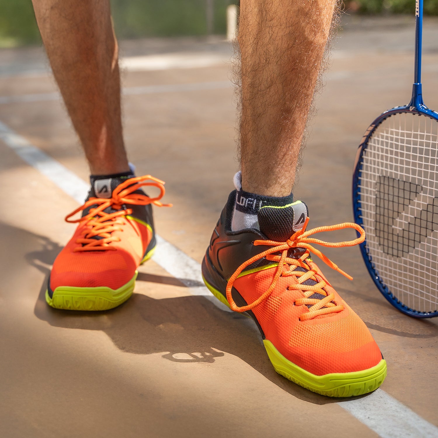 Inferno Mens Badminton Shoes - Orange-Black