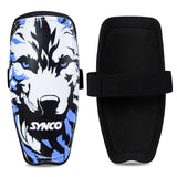 Synco Wolf Shin Guard | Professional Shin Guard with Double Velcro Adjustable Strap | Medium Size (Pack of 2)